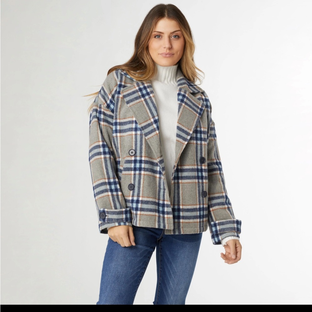 Coco + Carmen Women's Plaid Brixen Shacket Size L/XL NEW